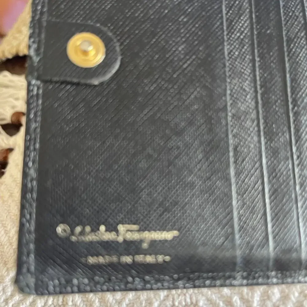 Salvatore Ferragamo black bifold wallet